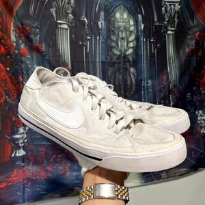 Nike Court Legacy CW6539-100 Sneaker Shoes Men 9.5 White Canvas Running Athletic